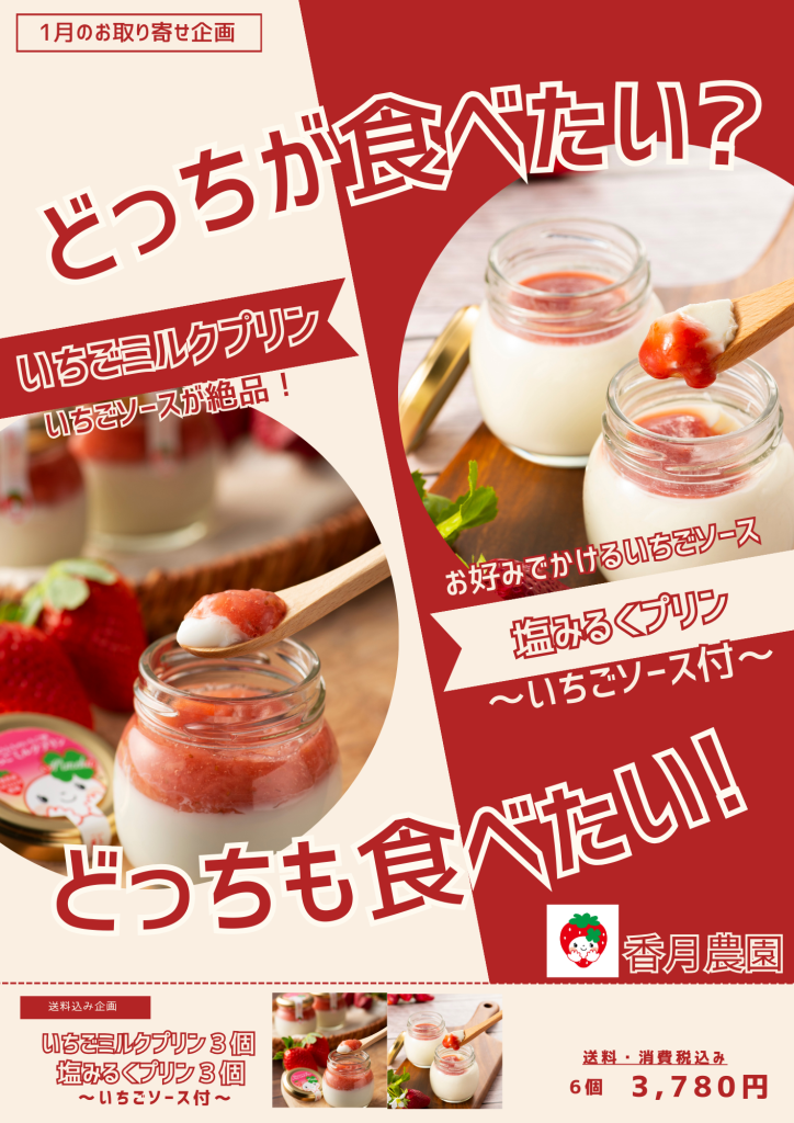 いちごミルクプリン 6個セット 香月農園 のし対応可 ギフト